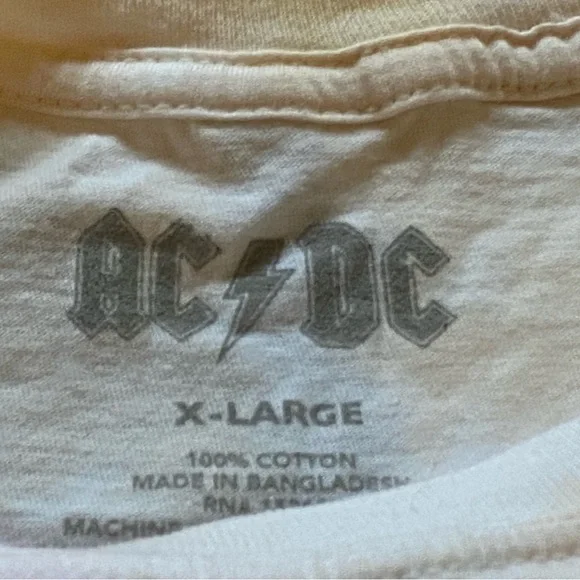 AC/DC Womans Tie-Dye CroppedT-Shirt size Xl - Picture 3 of 6